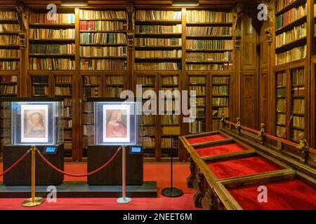 Milan Italy. Biblioteca Ambrosiana. Ambrosian Library inside Pinacoteca Ambrosiana Stock Photo