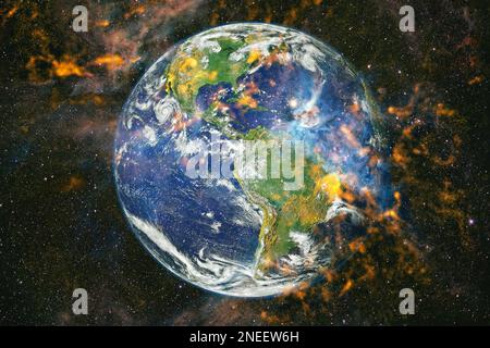 Earth. Solar system. Awesome print for wallpaper. Elements of this image furnished by NASA Stock Photo