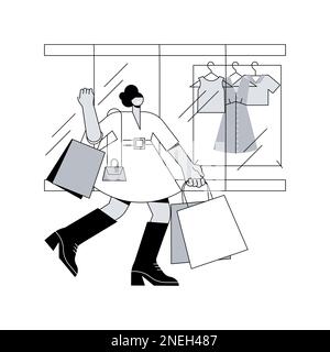 Anchor store abstract concept vector illustration. Major retail shop, large department store, shopping mall marketing, merchandise, attract customers to center, big retailer abstract metaphor. Stock Vector