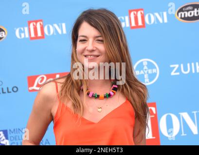 GIFFONI VALLE PIANA,ITALY - July 30,2022: Valentina Cerasuolo at Giffoni Film Festival 2022 - on July 30, 2022 in Giffoni Valle Piana, Italy. Stock Photo