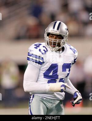 New Orleans Marques Coleman runs aways from Dallas Cowboys Gerald Sensabaugh  during the first half at Cowboys Stadium in Arlington, Texas on December  23, 2012. UPI/Ian Halperin Stock Photo - Alamy