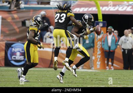 Pittsburgh Steelers Ryan Clark celebrates the Steelers 24-19 win over the New  York Jets at