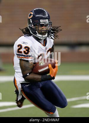 Chicago Bears wide receiver Devin Hester sits on the bench after injuring  his hamstring against the Minnesota Vikings during the third quarter at  Soldier Field on October 19, 2008 in Chicago. The