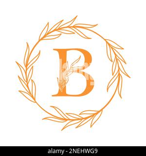 Letter B Logo Design With Circle Vector Stock Vector