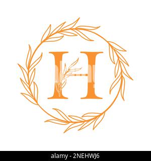 Web Monogram H letter logo icon Stock Vector