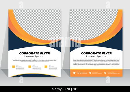 Corporate Book Cover Design Template in A4. Can be adapt to Brochure, medical health, marketing, Annual Report, Magazine, Poster, Business Presentatio Stock Vector