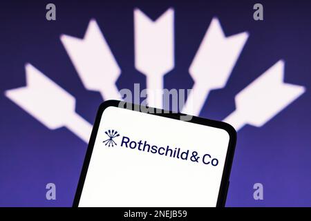 Brazil. 16th Feb, 2023. In this photo illustration the Rothschild & Co logo seen displayed on a smartphone. (Photo by Rafael Henrique/SOPA Images/Sipa USA) Credit: Sipa USA/Alamy Live News Stock Photo