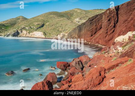 Red beach, Santorini Stock Photo