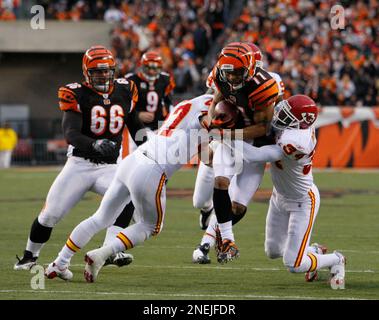 Cincinnati wide receiver Laveranues Coles (11) during game action at the  Oakland Coliseum, also known as