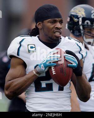 Jacksonville Jaguars cornerback Rashean Mathis (27) defends during the  morning session of training camp at the practice fields adjacent to the  Jacksonville Municipal Stadium in Jacksonville, FL. (Credit Image: © Perry  Knotts/Southcreek