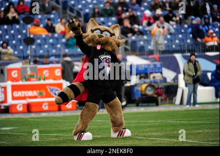 T-Rac, the Tennessee Titans mascot, performs before an NFL