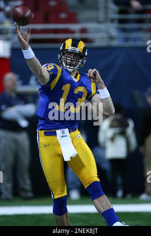 St. Louis Rams quarterback Mike Reilly (13) leaves the field during the  second half of an NFL football game against the Arizona Cardinals Sunday,  Dec. 27, 2009 in Glendale, Ariz. The Cardinals