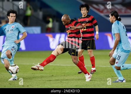 Pohang Steelers Brazilian player Denilson. foreground right, reacts with  teammates, after scoring the second goal against TP Mazembe during their  Club World Cup soccer match in Abu Dhabi, United Arab Emirates, Friday