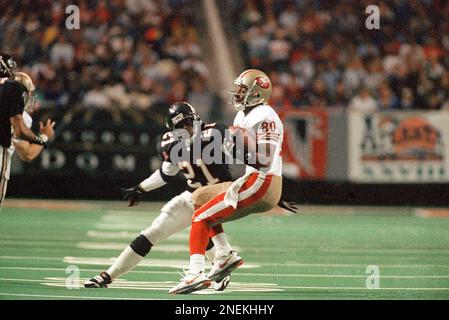 FILE: Jerry Rice (80) and Deion Sanders (21) of the San Francisco