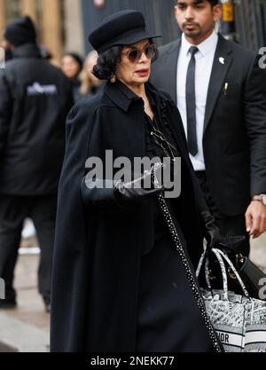 London, UK. 16th Feb, 2023. Family, friends, celebrities and stars of the Fashion world arrive at Southwark Cathedral to attend a memorial service in memory of Dame Vivienne Westwood. Credit: Mark Thomas/Alamy Live News Stock Photo