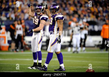 Minnesota Vikings defensive end Jared Allen (69) on the sideline during a  game against the Pittsburgh Steelers at Heinz field in Pittsburgh PA.  Pittsburgh won the game 27-17. (Credit Image: © Mark