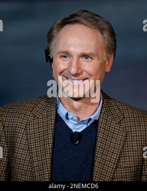 U.S. writer Dan Brown appears with TV host Fabio Fazio, not seen