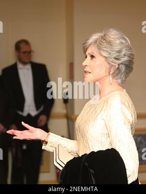 Vienna, Austria. 16th Feb, 2023. Photocall with Jane Fonda in the Opera Ball Robe Stock Photo