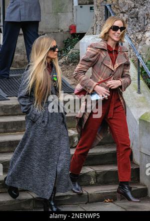 London, UK. 16th Feb, 2023. Mourners, friends and family attend the memorial service for attend memorial service for the late British fashion designer Vivienne Westwood who championed punk and new wave in the UK and worked with some of the biggest designers, celebrities and supermodels. Credit: Imageplotter/Alamy Live News Stock Photo