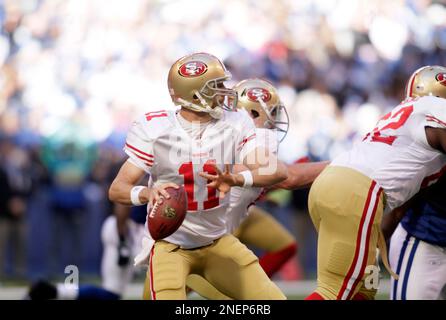 San Francisco 49ers QB Alex Smith (11) has his jersey pulled by Detroit  Lions Ndamukong Suh (90) in the third quarter at Candlestick Park in San  Francisco on September 16, 2012. The