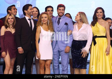 MEXICO CITY, MEXICO - FEBRUARY 15: during the premiere of the telenovela 'El Amor Invencible' at Foro 15 of Televisa San Ángel on February 15, 2023 in Mexico City, Mexico. (Photo by Francisco Morales/DAMMPHOTO) Stock Photo