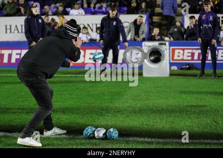 Warrington, UK. 16th Feb, 2023. Half time activities during the Betfred Super League Round 1 match Warrington Wolves vs Leeds Rhinos at Halliwell Jones Stadium, Warrington, United Kingdom, 16th February 2023 (Photo by James Heaton/News Images) in Warrington, United Kingdom on 2/16/2023. (Photo by James Heaton/News Images/Sipa USA) Credit: Sipa USA/Alamy Live News Stock Photo