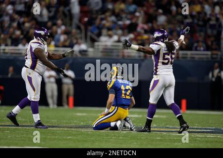 Minnesota Vikings defensive tackle Pat Williams looks at a replay during a  timeout against the Detroit Lions in the second quarter of an NFL football  game in Detroit, Sunday, Dec. 7, 2008. (