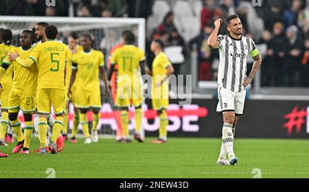 Turin, Italy. 09th Aug, 2023. Dean Huijsen of Juventus and Nicolo Cudrig of  Juventus NextGen U23 during the pre-season test match between Juventus Fc  and Juventus NextGen U23 on 09 August 2023