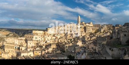 Matera - The cityscape in the evening light.; Stock Photo