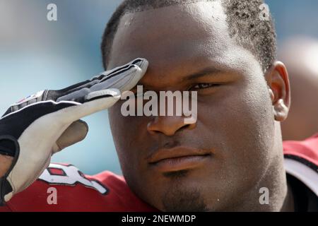 Arizona Cardinals defensive tackle Gabe Watson against the Houston Texans  during the third quarter of an NFL preseason football game on Saturday,  Aug. 14, 2010 in Glendale, Ariz. (AP Photo/Rick Scuteri Stock