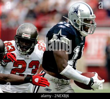 Tampa Bay Buccaneers safety Jermaine Phillips (23) celebrates after  tackling Washington Redskins tight end Chris Cooley (47). The Buccaneers  defeated the Redskins 19-13, at Raymond James Stadium in Tampa, Florida,  Sunday, November