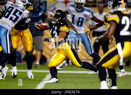 September 3, 2009: Pittsburgh Steelers safety Troy Polamalu #43 enjoys a  break. The Pittsburg Steelers defeated the Carolina Panthers 21-10 at Bank  of America Stadium in Charlotte, North Carolina. (Credit Image: ©