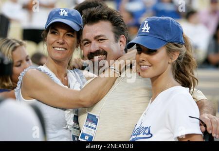 Actress Audrina Patridge throws out a ceremonial first pitch before the  Major League Baseball game between the Los Angeles Dodgers and the Arizona  Diamondbacks at Dodger Stadium, Monday, Aug. 31, 2009, in