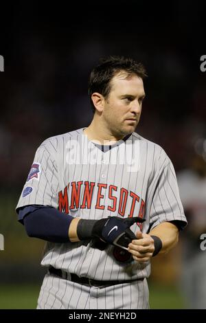 Minnesota Twins' Nick Punto during a baseball game against the Texas  Rangers, Thursday, Aug. 20, 2009 in Arlington, Texas. (AP Photo/Tony  Gutierrez Stock Photo - Alamy