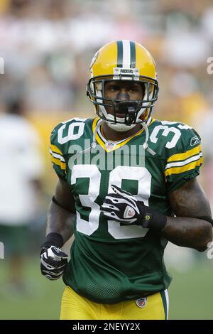 Green Bay Packers cornerback Trevor Ford during an NFL exhibition football  game Saturday, Aug. 15, 2009, in Green Bay, Wis. (AP Photo/Mike Roemer  Stock Photo - Alamy