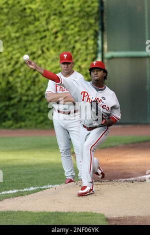 Philadelphia Phillies' Pedro Martinez watches New York Yankees' Hideki  Matsui's home run to right field during the sixth inning of Game 2 of the  Major League Baseball World Series Thursday, Oct. 29