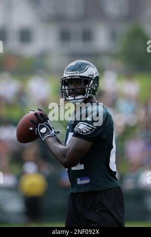 Philadelphia Eagles' Jason Avant during NFL football training camp,  Wednesday, Aug. 5, 2009, in Bethlehem, Pa. (AP Photo/Matt Slocum Stock  Photo - Alamy