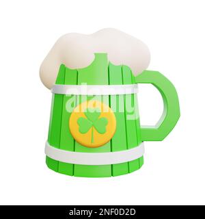 3d rendering of st patrick day beer icon Stock Photo