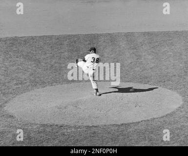 Brooklyn Dodger's pitcher, Don Newcombe, pitches at Ebbet's Field in New  York on Wednesday,September 19,1956. The game against the St. Louis  Cardinals, marked Newcombe's twenty-fifth win of the season. (AP Photo Stock