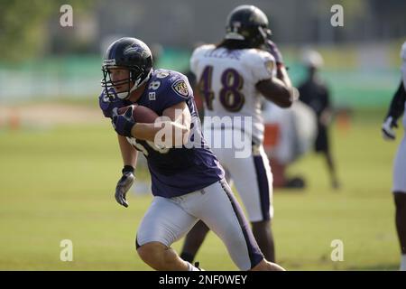 03 August 2010: Baltimore Ravens tight end Todd Heap (86) in action during  Ravens training camp at McDaniel College in Westminster, MDMandatory  Credit: Russell Tracy / Southcreek Global (Credit Image: © Russell