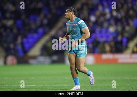 Warrington, UK. 16th Feb, 2023. Derrell Olpherts #16 of Leeds Rhinos during the Betfred Super League Round 1 match Warrington Wolves vs Leeds Rhinos at Halliwell Jones Stadium, Warrington, United Kingdom, 16th February 2023 (Photo by Gareth Evans/News Images) in Warrington, United Kingdom on 2/16/2023. (Photo by Gareth Evans/News Images/Sipa USA) Credit: Sipa USA/Alamy Live News Stock Photo