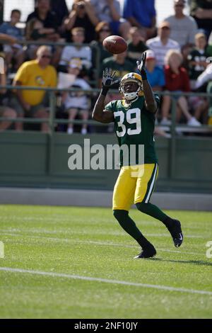 Green Bay Packers' Tyrell Ford catches during NFL football training camp  Saturday, July 29, 2023, in Green Bay, Wis. (AP Photo/Morry Gash Stock  Photo - Alamy