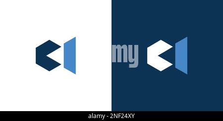 CL logo design simple and modern Stock Vector