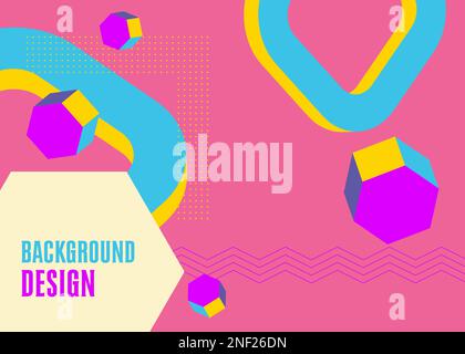 Awesome minimal geometrical graphic retro theme cover. Vintage geometric elements. Abstract shapes template for poster, banner design. Stock Vector