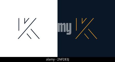 Modern and elegant K logo design Stock Vector