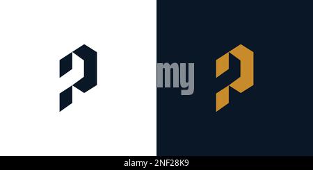 Modern and futuristic P logo design Stock Vector