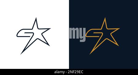 Modern and simple G star logo Stock Vector