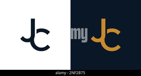 Modern and simple JC logo design Stock Vector