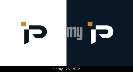 Modern and sophisticated IP logo design Stock Vector