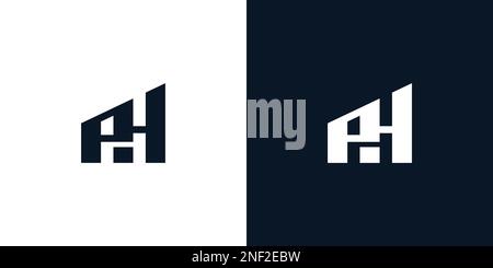 Modern and strong letter  PH initials logo design Stock Vector